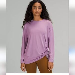 Lululemon women's Side Cinch Long-Sleeve purple crew size 6